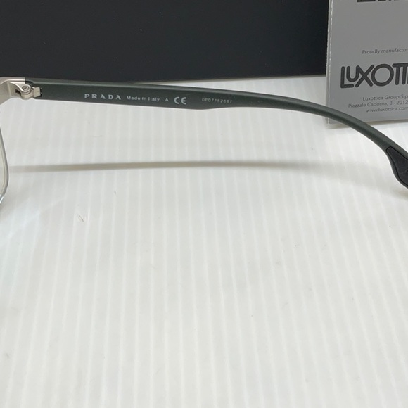 Prada men square sunglasses sps 60u green lenses made in Italy - Picture 4 of 7